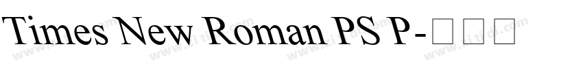 Times New Roman PS P字体转换